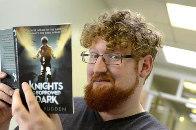 Knights Of The Borrowed Dark author Dave Rudden at Clavering Primary School.