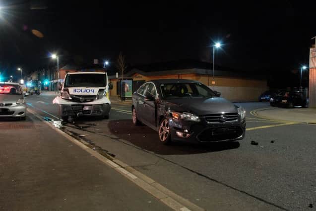 The scene of the crash on Thursday night. Picture supplied by Cleveland Police