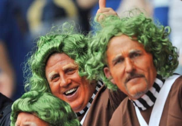Pools' first final away day fancy dress was as Oompa Lumpas at Charlton in 2011.