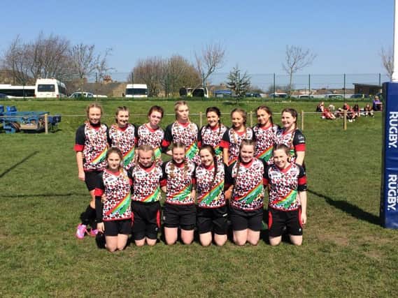 Shotton Hall girls' rugby team.