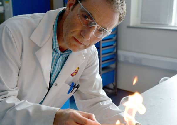 James Donkin working in his lab.