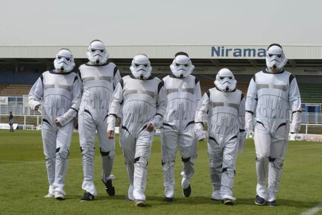 Hartlepool United stormtroopers.
Picture Jane Coltman
