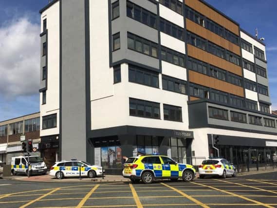 The scene of a suspected armed incident in Hartlepool