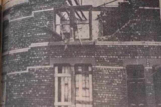 A house in Belk Street which was damaged during the Bombardment of Hartlepool.