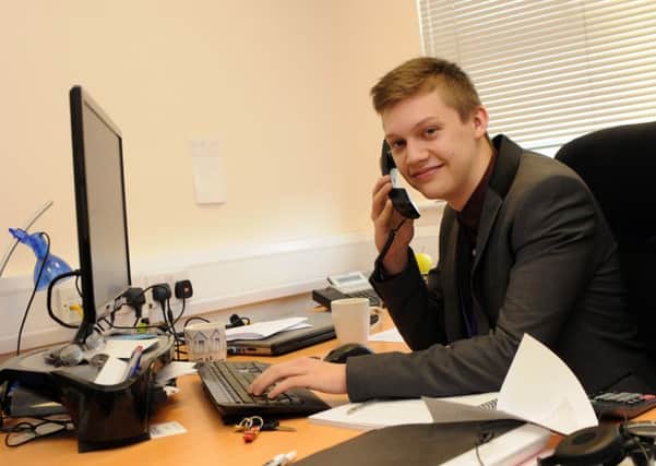 East Durham College business admin apprentice Conor Blackett. Picture by Craig Leng