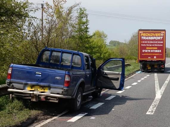 The scene of a fatal crash on the A19.
