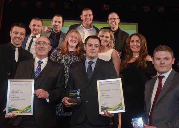 Winner of the Manufacturer of the Year and Business of the Year 2016 at the Hartlepool Business Awards, JDR Cables, at Hartlepool Borough Hall, last night.