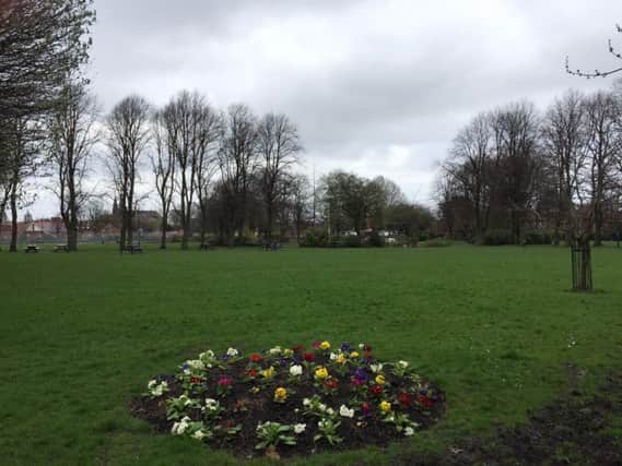 Gosforth Central Park in Newcastle, where the girls were arrested on suspicion of abducting a two-year-old who disappeared on a shopping trip with her mother.
