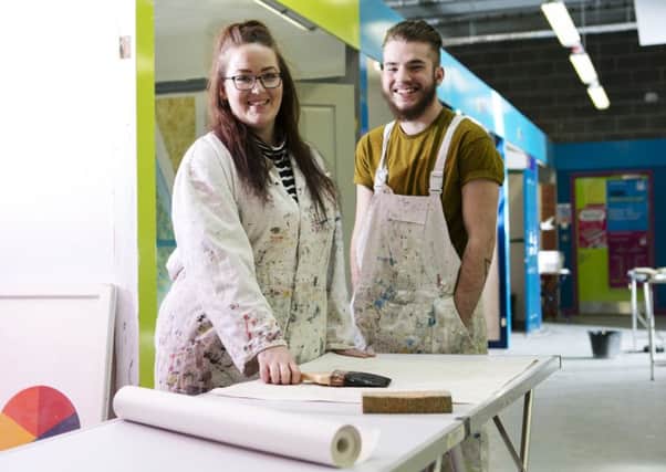 Shauna Coles and Daniel Meynell are both in the final weeks of their three-year painting and decorating courses at East Durham College.