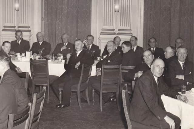 A Mail reader submitted this photo of a Wm Gray foremens dinner in 1955.
