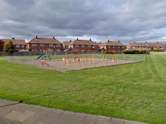 The play area in Burns Avenue, Blyth. Picture from Google Images.