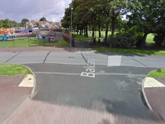 A 12-year-old boy had to be rescued by fire fighters after he became trapped in a baby swing at a Hartlepool park. Pic by Google Maps.