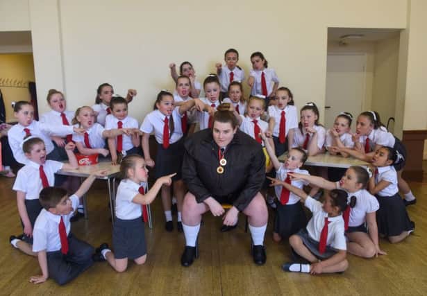 Members of the Edith Harrison Performing Arts Academy, at the Blind Welfare Hall, Avenue Road, Hartlepool, getting ready for their next performance, titled 'Showtime'.