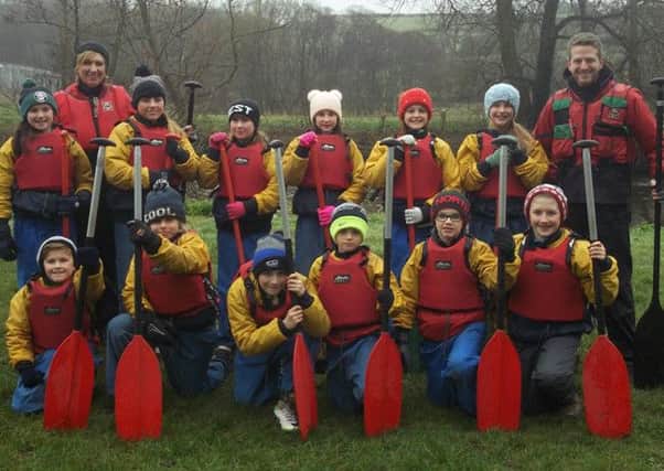 Clavering pupils canoeing on the River Esk at Ruswarp in North Yorkshire