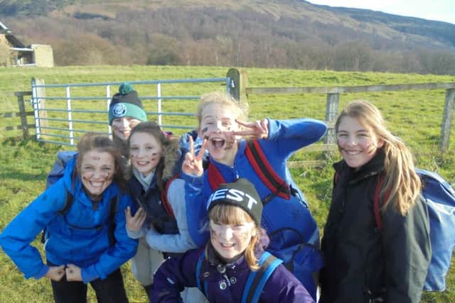 A group of Clavering girls on the North York moors