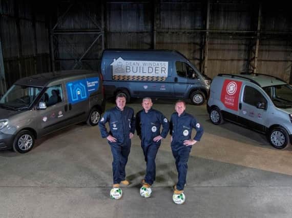 From left, former footballers Geoff Horsfield, Dean Windass and Stuart Pearce.