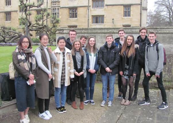 Students from Hartlepool Sixth Form College visit Cambridge.