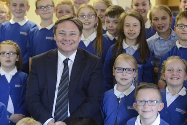MP Iain Wright meets with Year 4 students at Eldon Grove Academy to discuss the Send My Friend To School campaign.