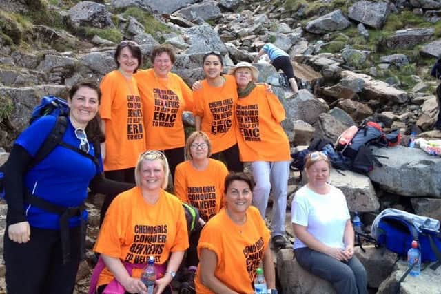 The fundraising team for Eric at Ben Nevis.