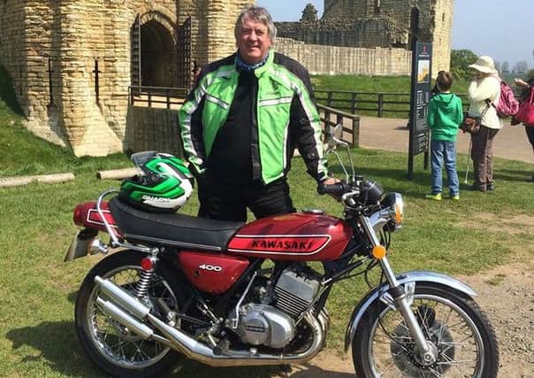 Paul Cheney with his beloved Kowasaki 400 classic motorbike he was riding when he died