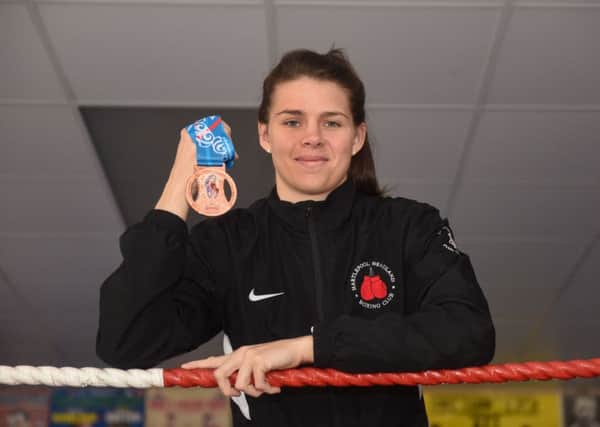 Hartlepool Boxer Savannah Marshall with her world bronze medal. Picture by KEVIN BRADY