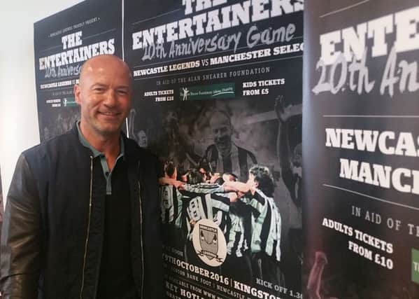 Alan Shearer at the launch of the Entertainers 20th Anniversary Game, picture supplied by Richard Mennear.