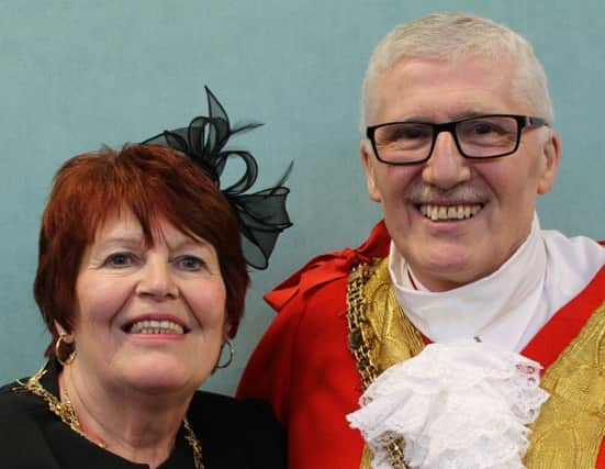 The new Mayor of Hartlepool, Rob Cook, with his wife, the Mayoress Brenda Cook.