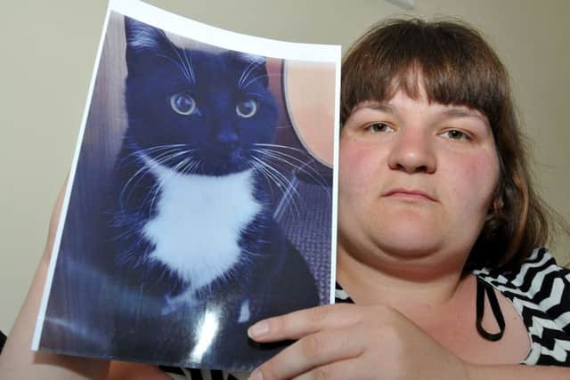 Leanne Harris has been left devastated by the death of her cat, Toby.