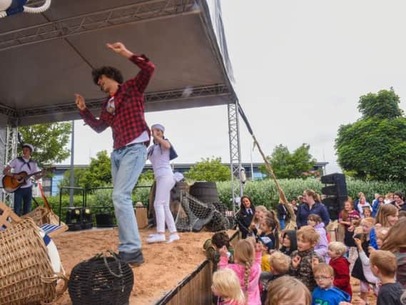 CBeebies presenter Andy Day entertains crowds at Welcome Aboard!