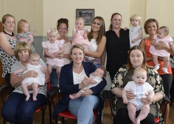Some of the entrants in the baby competition