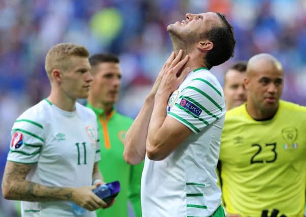 John O'Shea despairs after Ireland's Euro 2016 exit to France