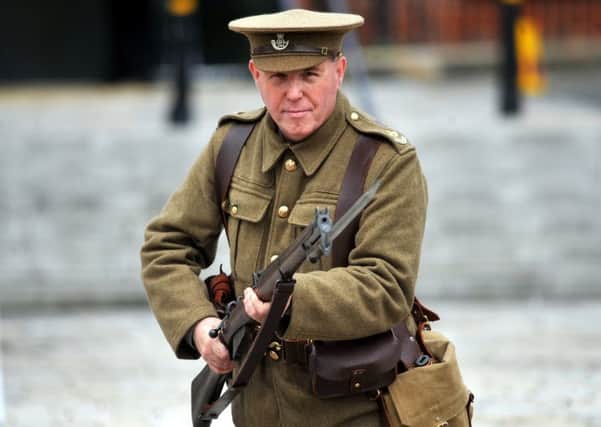 Mark Naylor of the Durham Pals re-enactment group at a previous year's festival.