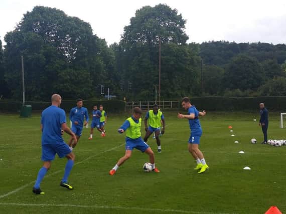 Hartlepool United players training