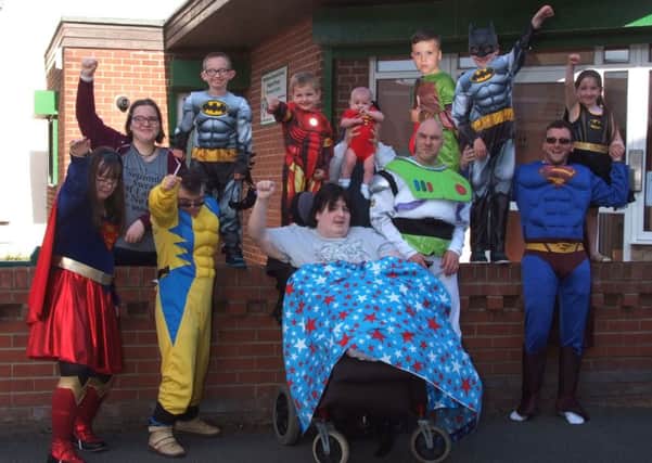 The Hartlepool Special Needs Support Group members who are set for their superhero stroll.