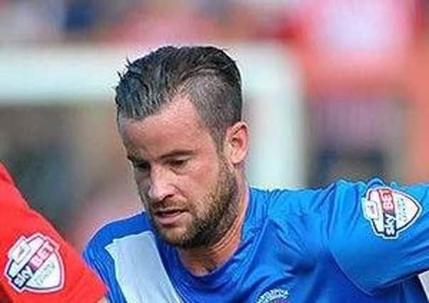 Matthew Bates in action for Hartlepool United