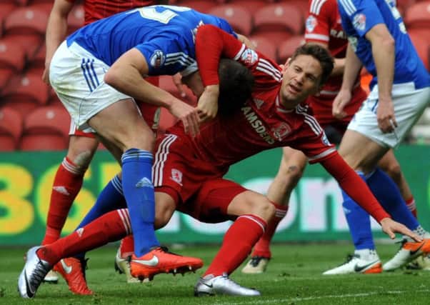 Gaston Ramirez in action against Ipswich at the Riverside last season. Picture by Tom Collins.