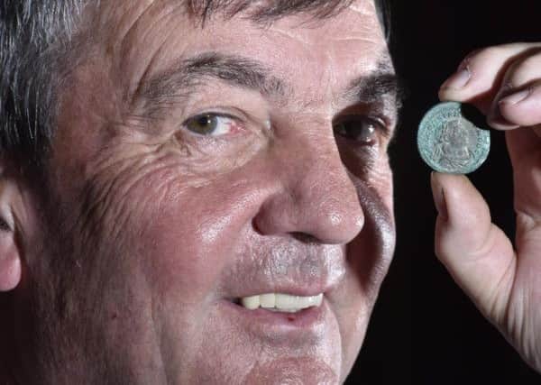 The Yorkshire museum appeal for funding to purchase this Roman Hoard of coins dating to the reign of York's own Roman emporer Constantine. Finder and Metal detectorist Dave Blakey.
Picture: Anthony Chappel-Ross
