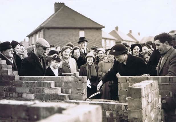 The stone laying ceremony at West View in 1957.