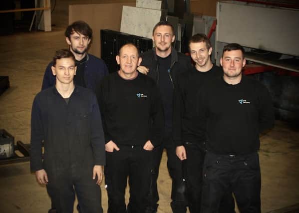 D&S Services 'apprentices' with co-director Mark Kelly centre