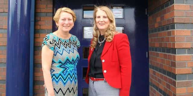 Orcel Centre manager Glenys Thompson, left, with Judith Wood.