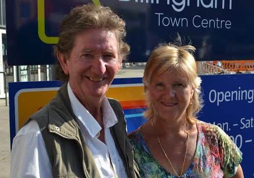Steve and Galina Wardrop arriving in Billingham town centre.