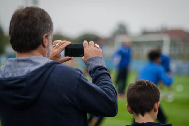 HARTLEPOOL UNITED TRAINING SESSION AT BILLINGHAM TOWN FOOTBALL CLUB 25/08/2016 [FANS WATCHING TRAINING SESSION] . PICTURE BY JOE SPENCE