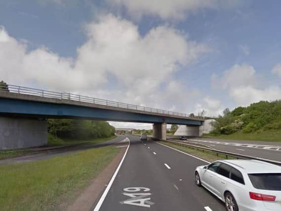 The blaze happened just north of Seaham on the A19. Image copyright Google Maps.
