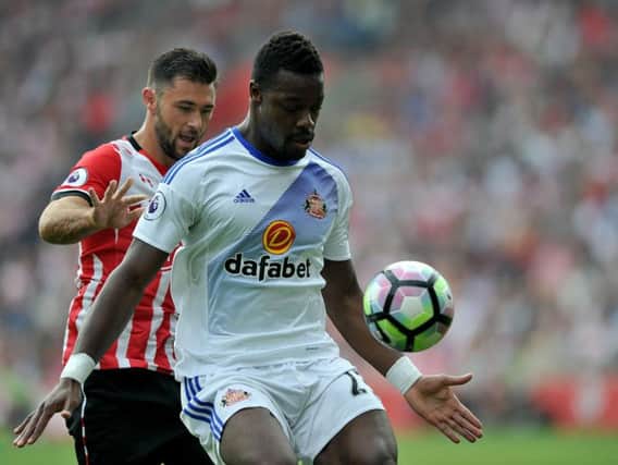 Lamine Kone in action at Southampton