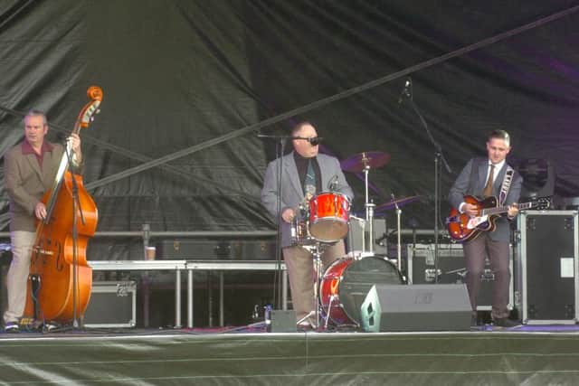 The Dog Gone Daddys on stage at Peterlee Show on Sunday