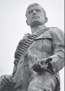 Ward Jackson Park's Boer War statue after its rifle was stolen.