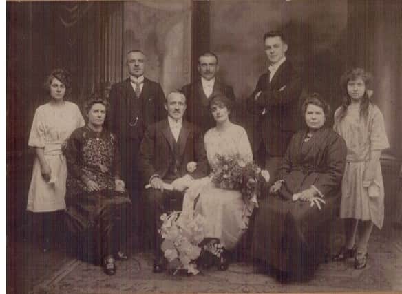 The wedding of Paul Rasquin and Nellie Boyes.