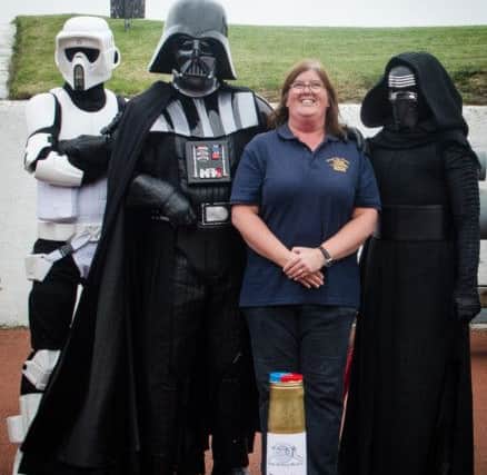 Star Wars characters from the 99th Garrison at the Heugh Battery Museum.