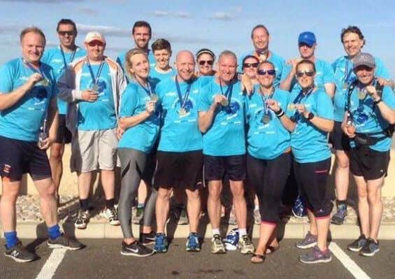 Members of Team Sally Holbrook after the Great North Run 2016
