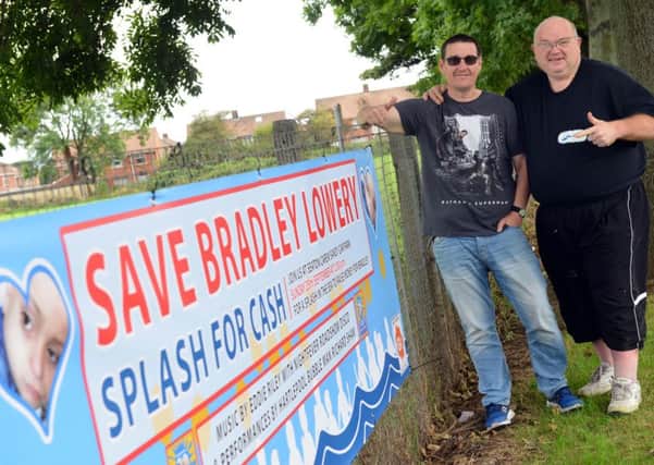 Save Bradley Lowery Splash for Cash.
Organisers from left Stephen Picton and Tony Mann